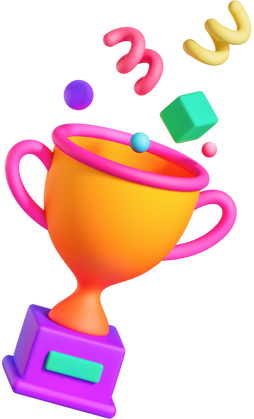 3D Smooth Gradient  Trophy